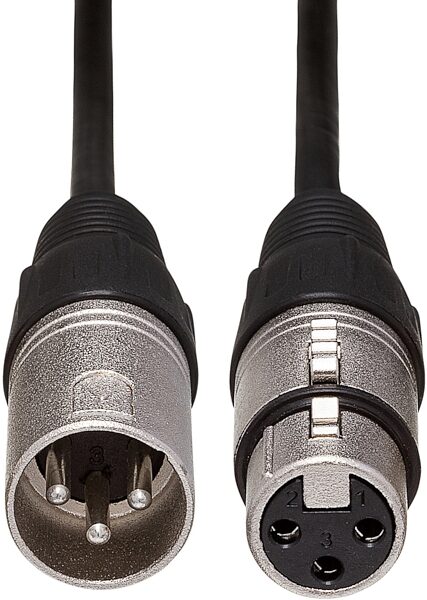 Hosa DMX512 2-Conductor XLR3-M to XLR3-F Cable, 5 foot, DMX-305, Action Position Back