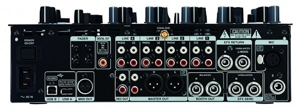Denon DN-X1600 DJ Mixer, Rear