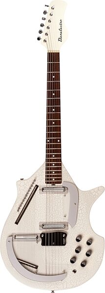 Danelectro Electric Sitar, White Crackle, Action Position Front