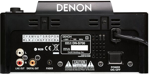 Denon DNS700 Tabletop CD/MP3 Player, Rear
