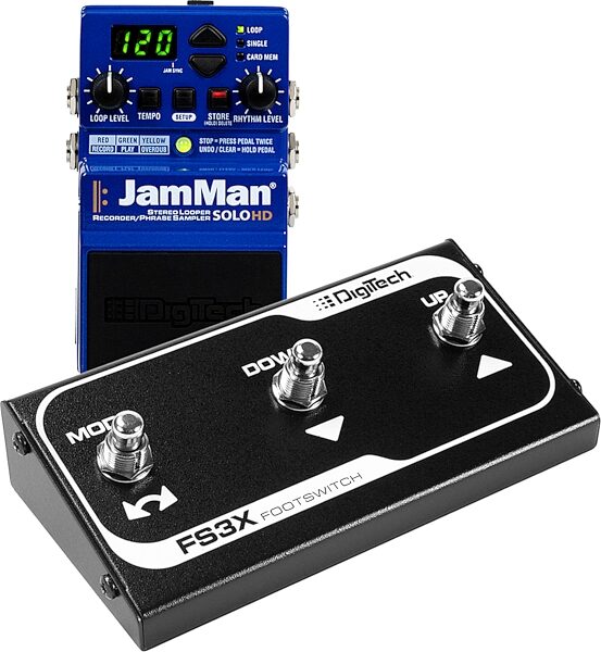 DigiTech JamMan Solo HD Looper Pedal, With DigiTech FS3X Footswitch, pack