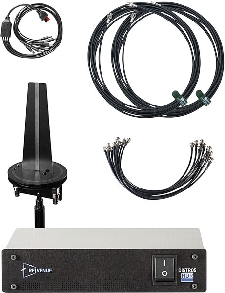 RF Venue DISTRO5 HDR Antenna Distribution System and Diversity Omni Antenna Bundle, New, Main