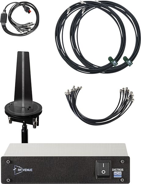 RF Venue DISTRO5 HDR Antenna Distribution System and Diversity Omni Antenna Bundle, New, Action Position Back