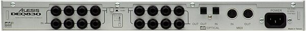 Alesis DEQ830 Programmable Digital Graphic Equalizer, Rear