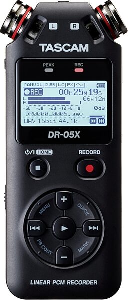 TASCAM DR-05X Stereo Handheld Digital Recorder and USB Audio Interface, New, Action Position Front