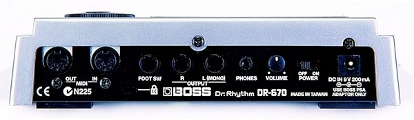Boss DR-670 Dr. Rhythm Drum Machine, Rear