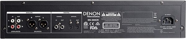 Denon DN-300CR Professional CD Recorder, Action Position Back-