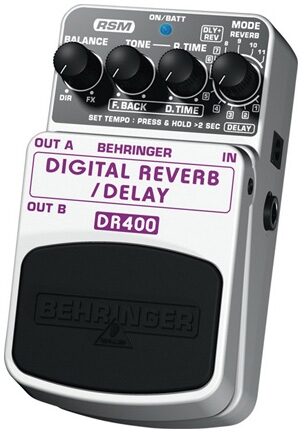 Behringer DR400 Digital Stereo Reverb and Delay Pedal, Right