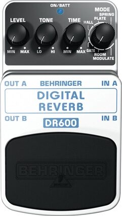 Behringer DR600 Digital Stereo Reverb Pedal, Top