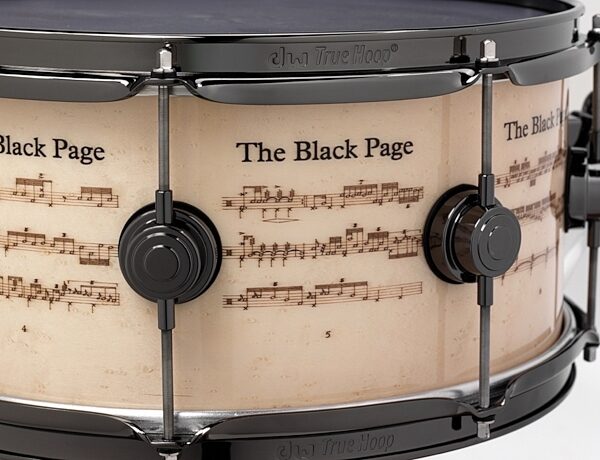 Drum Workshop Icon Bozzio/Zappa Black Page Snare Drum, View 3