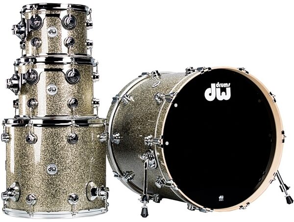 Drum Workshop DRCO4P Collectors Drum Shell Kit, 4-Piece, Gold Galaxy