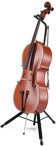 Hercules DS580B Auto-Grip Cello Stand, New, Action Position Back