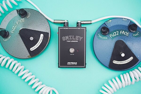 JHS Smiley Fuzz Pedal, New, Action Position Back