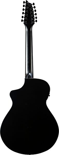 Breedlove Discovery S Concert Double Course CE Acoustic-Electric Guitar, 12-String, Black, Action Position Back
