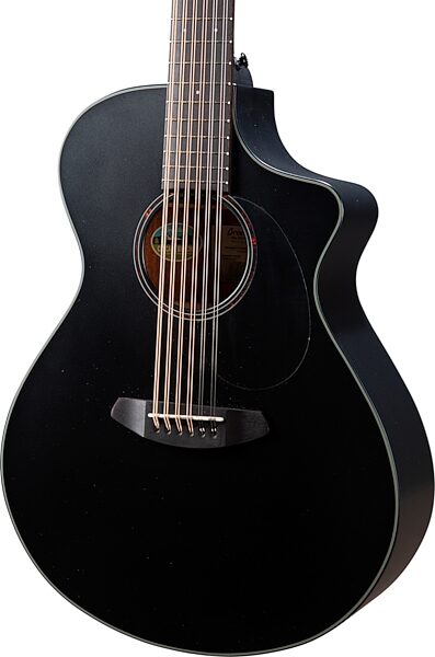 Breedlove Discovery S Concert Double Course CE Acoustic-Electric Guitar, 12-String, Black, Action Position Back