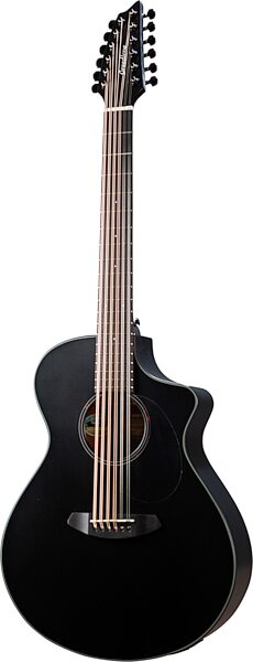 Breedlove Discovery S Concert Double Course CE Acoustic-Electric Guitar, 12-String, Black, Action Position Back