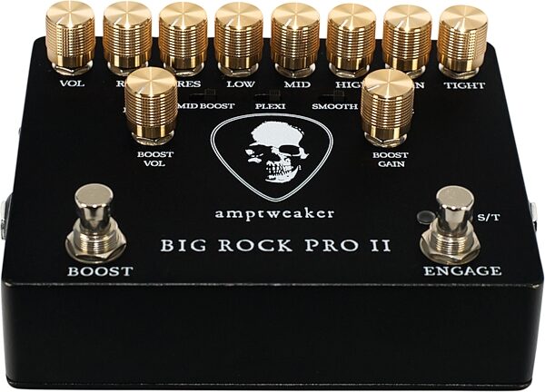 Amptweaker Big Rock Pro II Distortion and Overdrive Pedal, Action Position Back