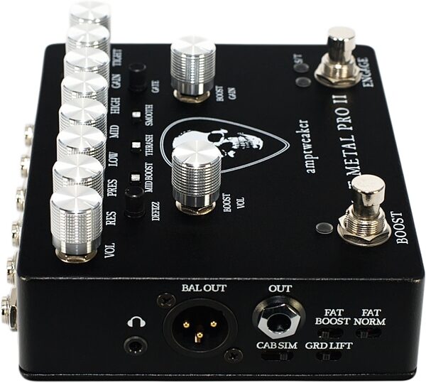 Amptweaker Fat Metal Pro II High Gain Distortion Pedal, Action Position Back