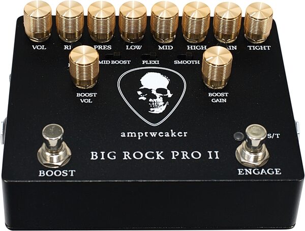 Amptweaker Big Rock Pro II Distortion and Overdrive Pedal, Action Position Back