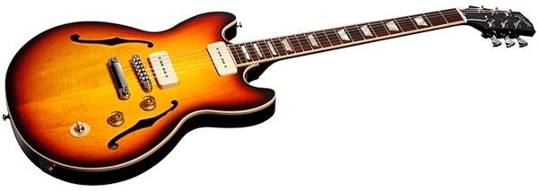 Gibson Midtown Standard P90 Electric Guitar (with Case), Fireburst Closeup