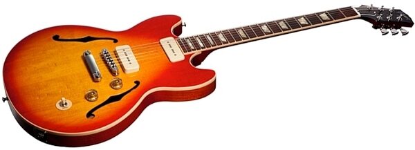 Gibson Midtown Standard P90 Electric Guitar (with Case), Heritage Cherry Sunburst Closeup