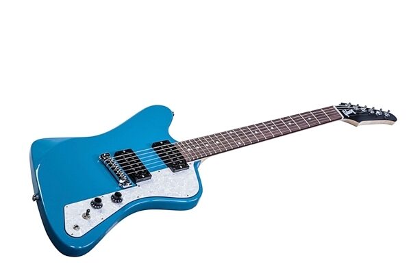 Gibson 2017 Exclusive Firebird Zero Electric Guitar (with Gig Bag), Frost Blue Closeup