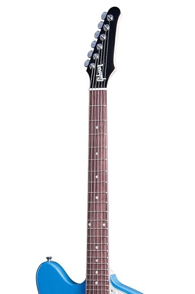 Gibson 2017 Exclusive Firebird Zero Electric Guitar (with Gig Bag), Frost Blue Headstock