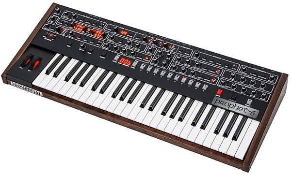 Sequential Prophet 6 Analog Synthesizer Keyboard, 49-Key, Angle 1
