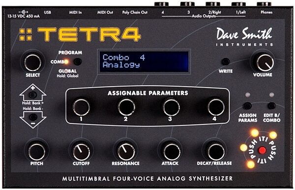 Dave Smith Instruments Tetra Desktop Synthesizer, Main