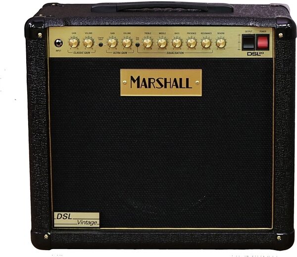 Marshall DSL20CR Vintage Guitar Combo Amplifier (20 Watts, 1x12"), Action Position Back