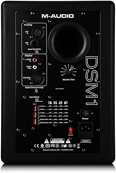 M-Audio DSM1 Studiophile Studio Monitor, Rear