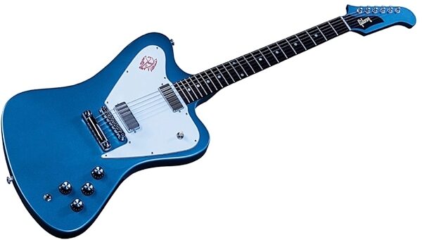 Gibson Limited Edition Firebird Non-Reverse Electric Guitar (with Case), Faded Pelham Blue Closeup