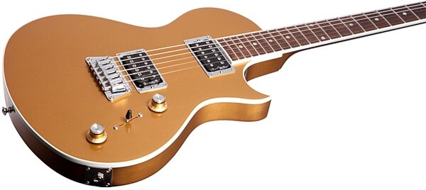 Gibson Nighthawk Studio Electric Guitar with Gig Bag, Gold Top Closeup