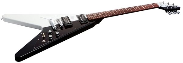 Gibson Limited Edition Rudolf Schenker Flying V Electric Guitar (with Case), Black and White - Closeup