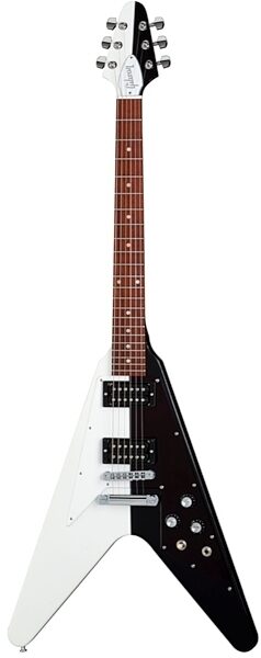Gibson Limited Edition Rudolf Schenker Flying V Electric Guitar (with Case), Black and White