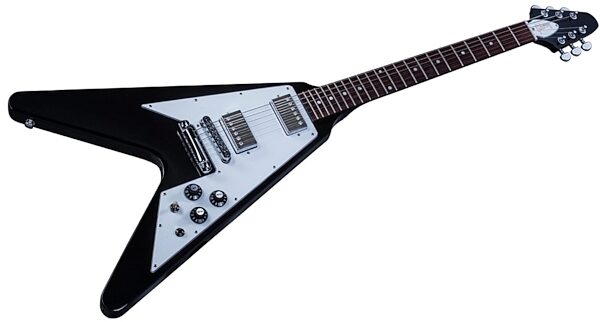 Gibson Limited Edition Flying V Electric Guitar (with Case), Ebony Closeup