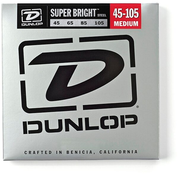 Dunlop Super Bright Steel Electric Bass Strings, Medium