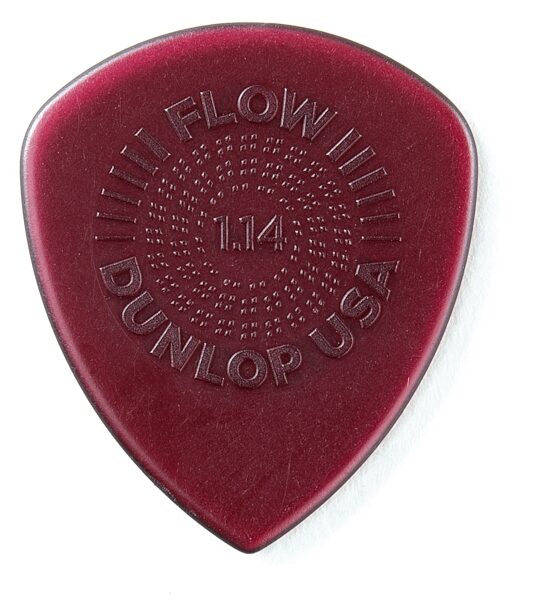 Dunlop Flow Standard-Grip Guitar Picks, 1.14 millimeter, 549P114, 6-Pack, Action Position Back