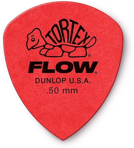 Dunlop 558 Tortex Flow Guitar Picks (12 Pack), 0.50 millimeter, Action Position Back