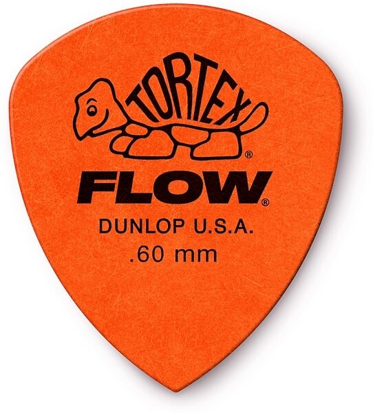 Dunlop 558 Tortex Flow Guitar Picks (12 Pack), 0.60 millimeter, Action Position Back