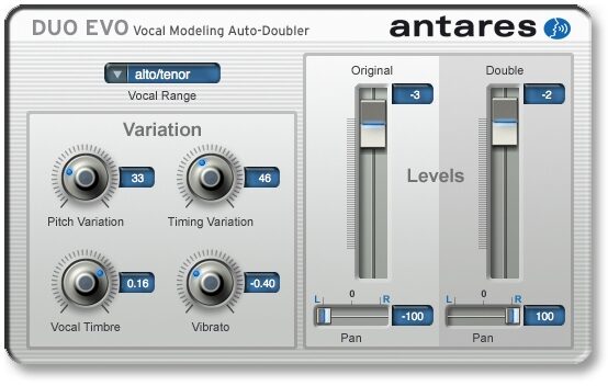 Antares Auto-Tune Vocal Studio Pitch Correcting Software (Mac and Windows), Screenshot - AVOX Evo (Duo Evo)
