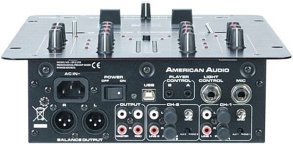 American Audio DV2 USB Digital DJ Mixer, Back