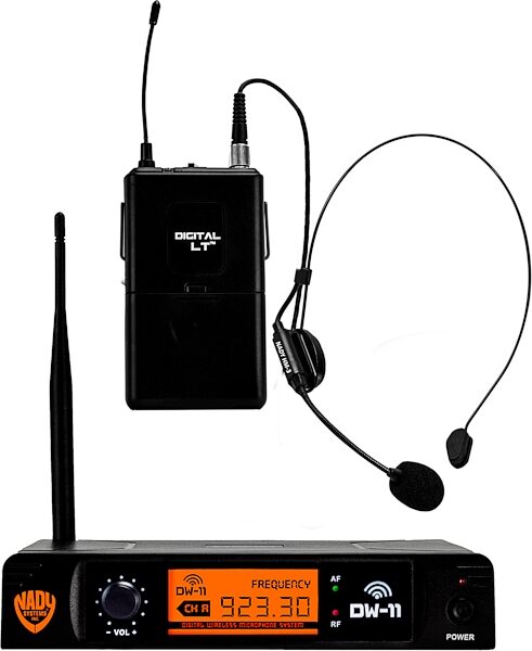 Nady DW-11 Single Transmitter Digital Wireless Headset System, Action Position Front