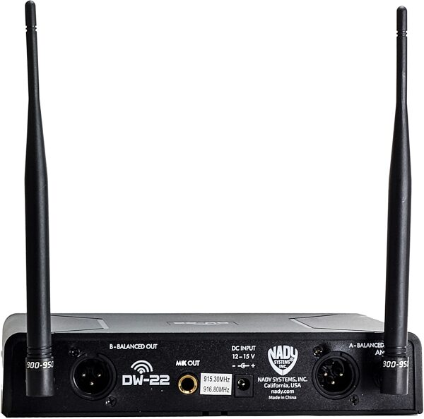 Nady DW-22 Dual Transmitter Digital Wireless Vocal Microphone System, Action Position Back