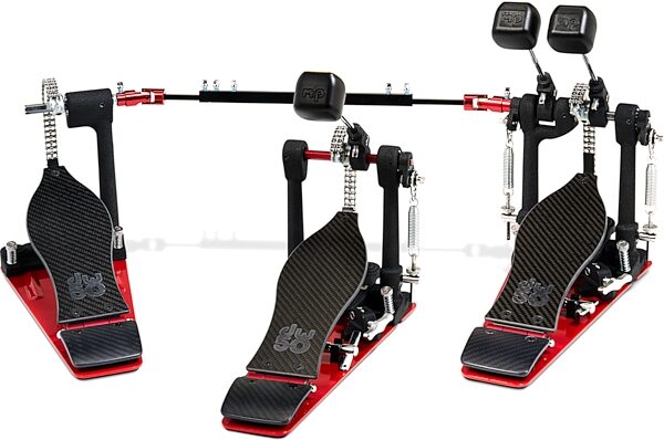 Drum Workshop 50th Anniversary Limited Edition 5000 Series Double Bass Drum Pedal, Scratch and Dent, Action Position Back