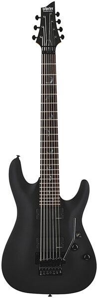 Schecter Damien-7 FR 7-String Electric Guitar with Floyd Rose, Satin Black