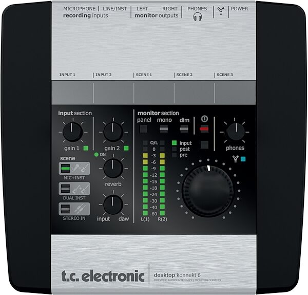 TC Electronic Desktop Konnekt 6 Firewire Audio Interface, Top