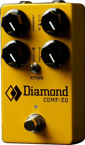 Diamond Comp/EQ Compressor and Equalizer Pedal, New, Action Position Back