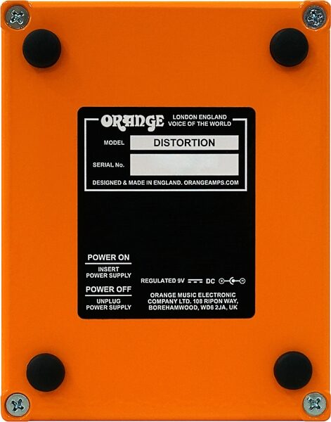 Orange Vintage Series Distortion Pedal, New, Action Position Back