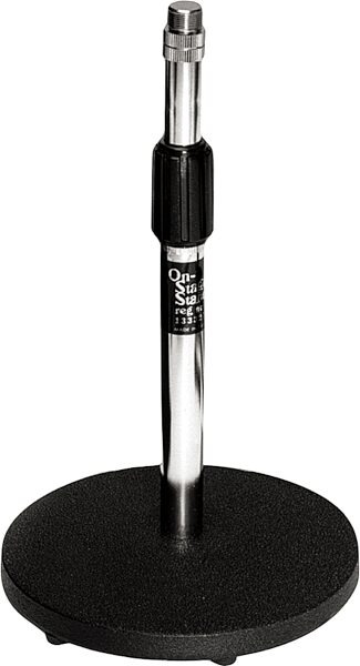 On-Stage DS7200 Adjustable Desktop Microphone Stand, Chrome, Chrome